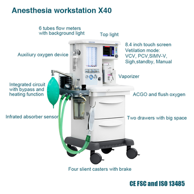 Anästhesieventilator X40 mit Touchscreen für den Operationssaal